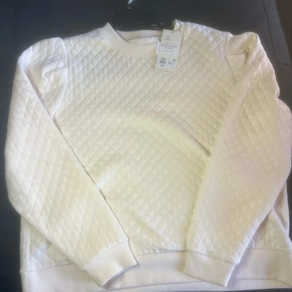 Women Walter Hagen Dark Navy and Cream Women's Pullover Crew - Picture 6 of 6